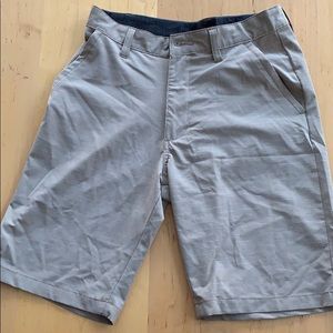 Burnside tan shorts with hybrid stretch material